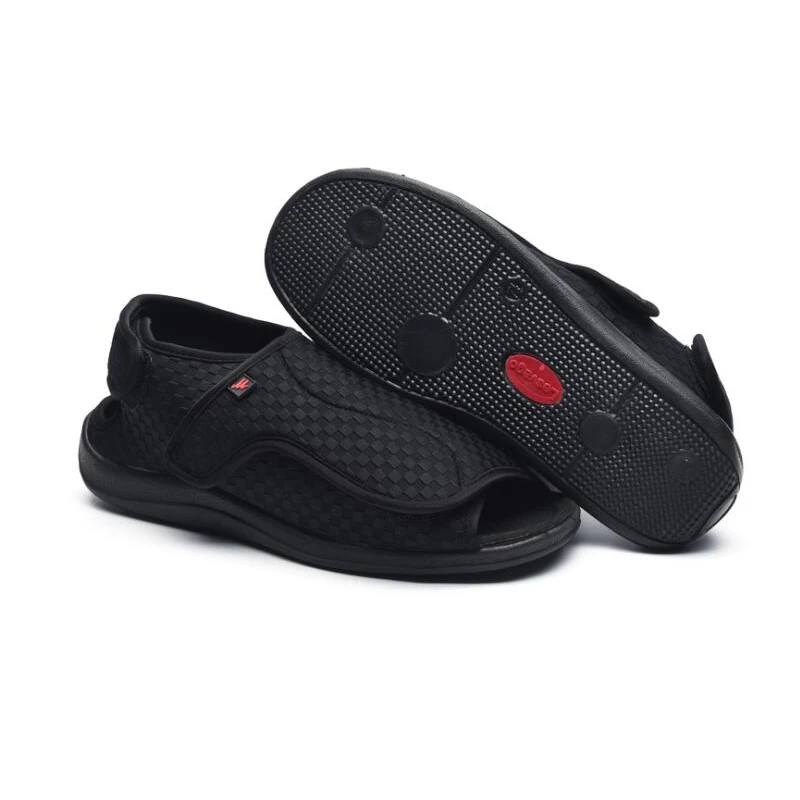 2023 الصيف السكري القدم اتسعت إصبع فم السمكة الأحذية القماشية الرائعة منتفخ الدهون واسعة مشوهة قدم أحذية غير رسمية سائق الأحذية