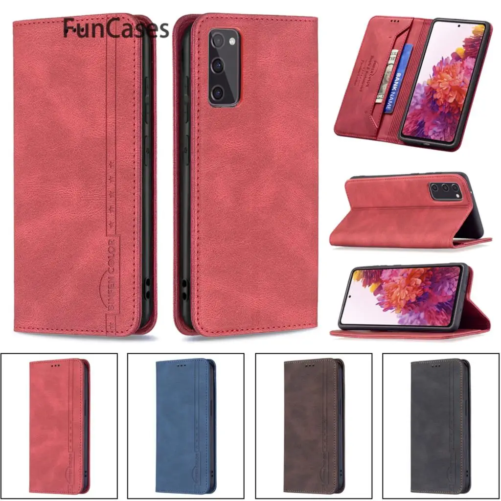 Half Wrapped Cases For estuche Samsung S20 Fan Edition Csse Luxury Wallet Phone Pouch Cover sFor Samsung accesorios S20 Lite FE