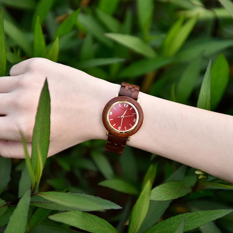Zegarki damskie BOBOBIRD-Reloj de lujo para mujer, pulsera hecha a mano, 3 colores, regalo personalizado para novia