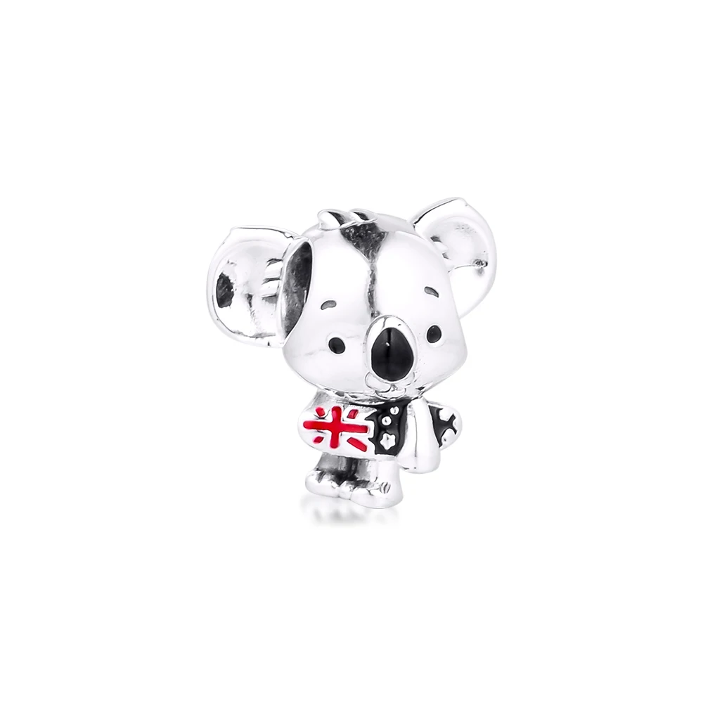 Surfing Koala Charm 2020 summer  New kids  Charm Bracelets Girl Charm Beads for Jewellry DIY 925 Sterling Silver Jewellry