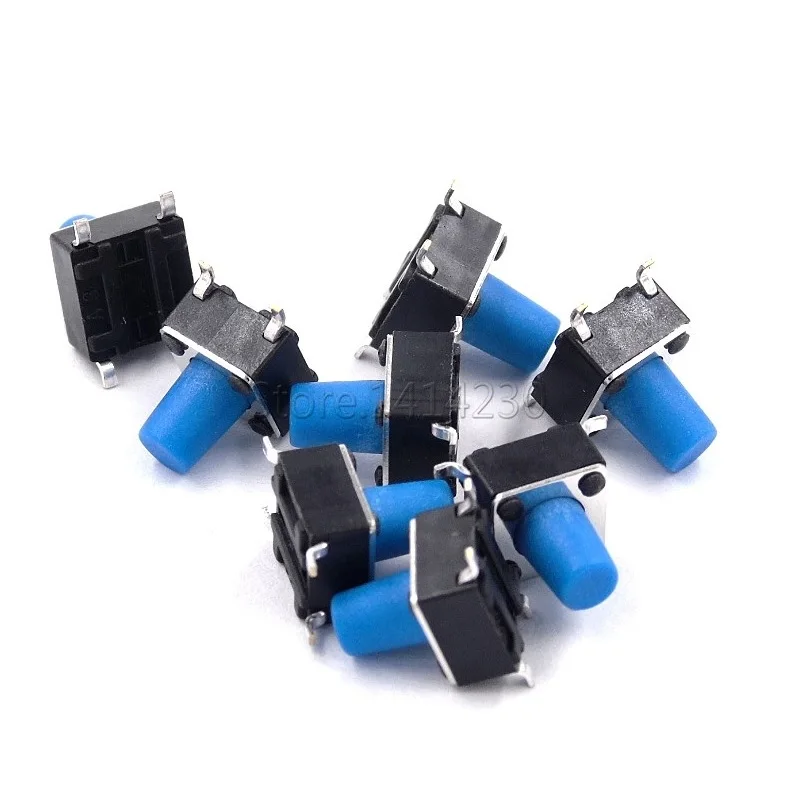 6x6mm Panel PCB Momentary Tactile Tact Mini Push Button Switch SMT 4pin 6x6x4.3/5/6/7.3-12 MM 6*6*4.3MM 5MM 6MM 7MM 8MM - 12MM