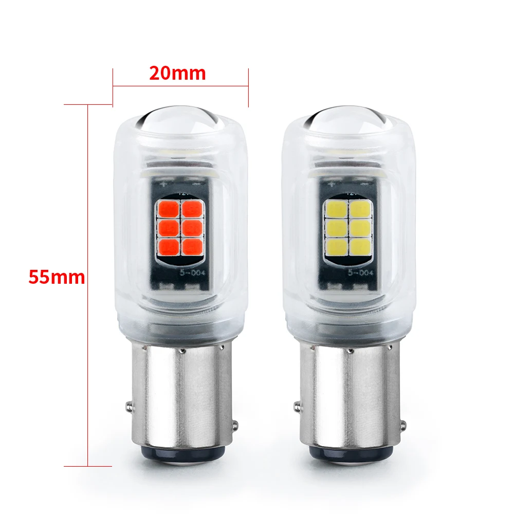 2pcs Car Interior LED Lights S25 1156 BA15S 1157 BAY15D Canbus No Error For Car DRL Lamps Brake Bulbs Police Flashing light 12v