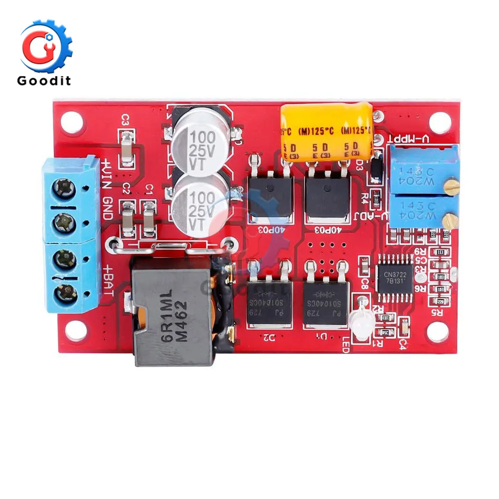 Imagem -03 - Painel Solar Mppt Regulador Controlador de Carga Solar Módulo de Carregamento da Bateria 9v 12v 18v 24v 300khz Pwm Interruptor Automático 5a
