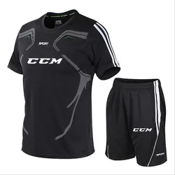 Camisa masculina + shorts definir verão respirável casual t camisa correndo ccm definir moda harajuku impresso masculino esporte terno 2021 novo