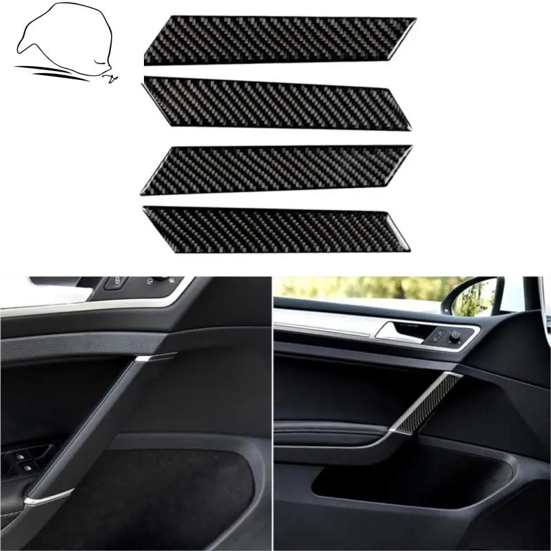 

For VW Golf 7 GTI R GTE GTD Mk7 2013-2017 Carbon Fiber Armrest Panel Cover Side Door Control Accent Sticker Trim Car Styling