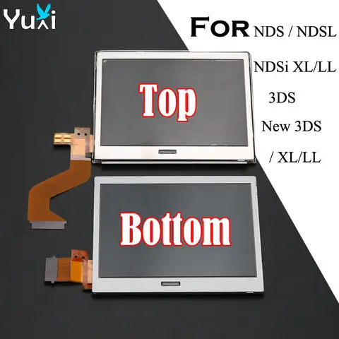 Yuxi substituição superior e inferior da tela lcd para nintendo ds lite para dsl para ndsl para 3ds novo 3ds xl ll