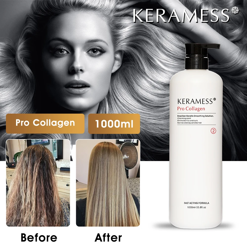 KeraMess Professional Treatment Formaldehyde Free Botox Capillary Keratin For Straightening Hair Straightener Cream Salon Line