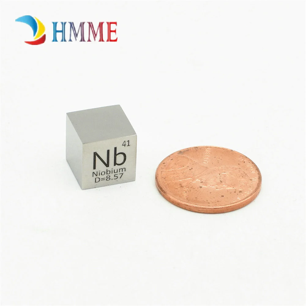 Cubo de nióbio polido de 10mm para coleção de elementos, bloco de densidade nb feito à mão, faça você mesmo, hobbies, artesanato, espelho de exibição polido