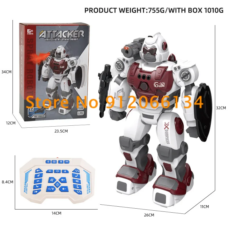 Simulation Spray Smart Programming Radio Control Robot Auto Demo Dual Walking Mode Cool Lighting Touch Sensing RC Toys For Kids