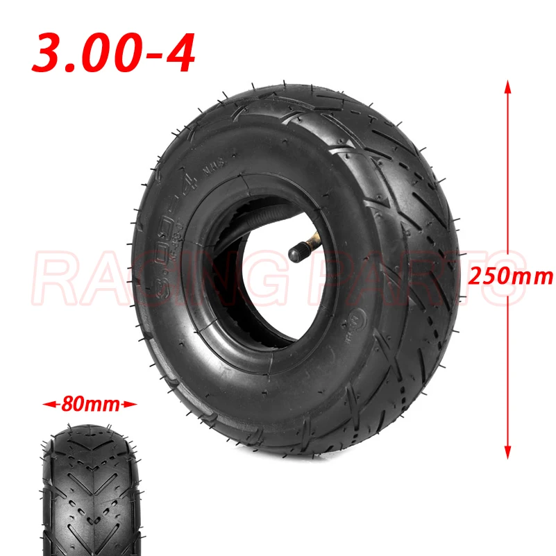 

tyre 3.00-4 Inner Tube and out tire for Knobby Scooter Go Kart Electric scooter Highway tire