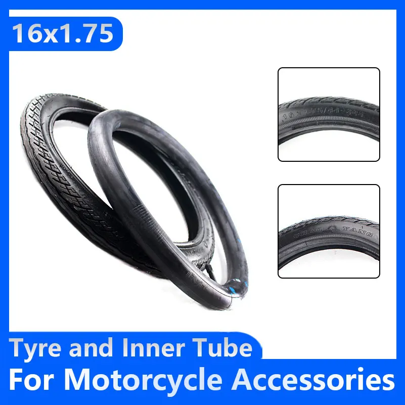 16 x 1.75 inner and outer tire fits many gas electric scooters  e-Bike *1.75 tyre  Inch Tires Bicycle Bike