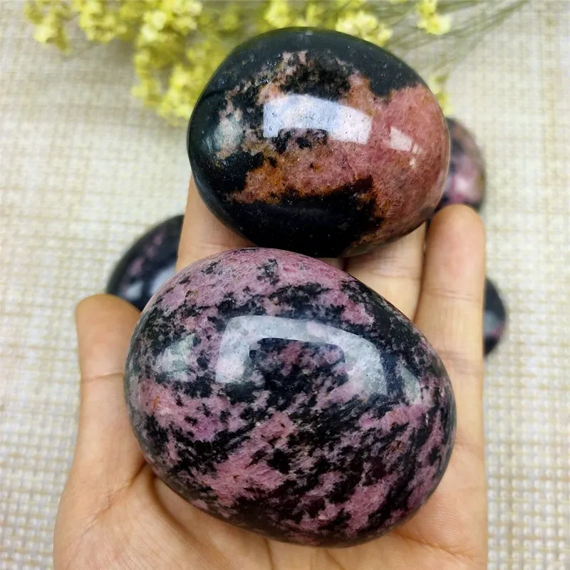 Plum Tourmaline palm stone cuarzos piedras naturales mineral crystals healing gemstones natural reiki feng shui pedra decoration