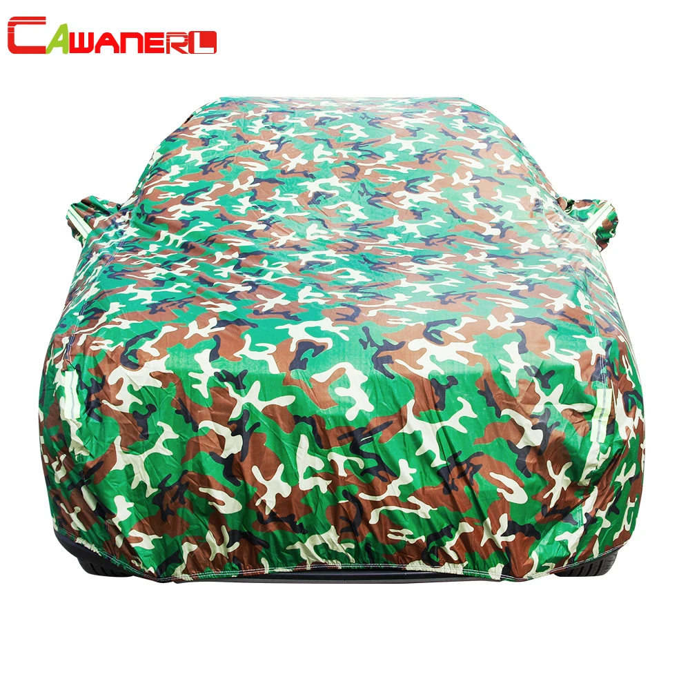 

Cawanerl Waterproof Car Cover Camouflage Outdoor Sun Dust Rain Snow Protective Windproof Full Car Covers For SUV Sedan Hatchback