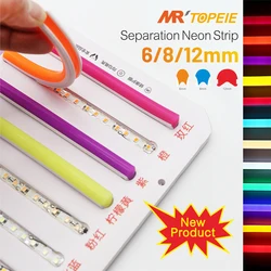 Silicone Flexível RGB LED Neon Strip, Impermeável, Novo, S Dobrável, Separado, IP67, 6mm, 8mm, 12mm, 2021