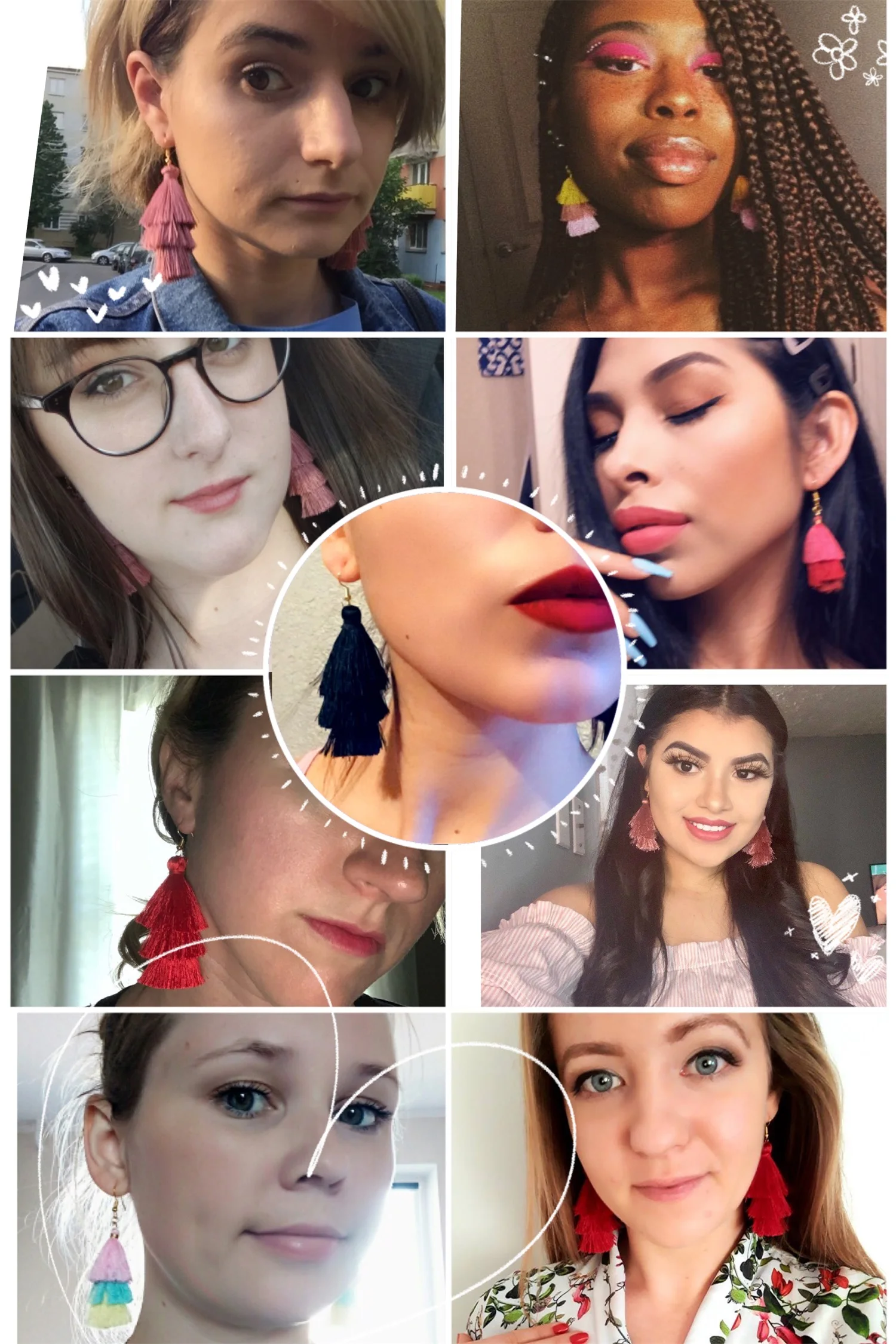 2020 3 Layered Bohemian Fransen Luxus Erklärung Quaste Ohrringe 2020 Boho Mode Schmuck Frauen Lange Tropfen Baumeln Ohrringe – Detail 2
