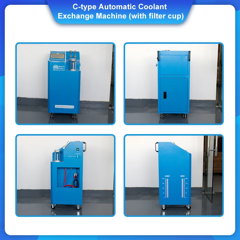 Fully Automatic Cooling System Flushing and Coolant Replacement Machine with Visible Filter Bowl