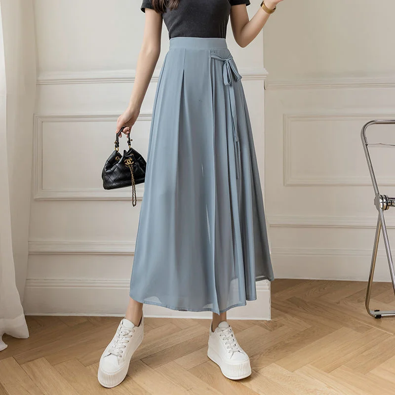 womens pleated dress pants High-Rise Wide-Leg for Tall Women in Navy Pinstripe 16 / Extra Tall / Navy Pinstripe The hidden BTFBM Wide Leg Dress Pants