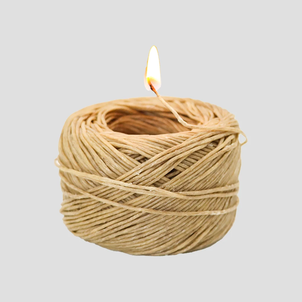 HORNET 100% Organic Hemp Wick 197 FT Spool Natural  Hemp Wicks Well Coated with Natural Bee Wax Standard Size