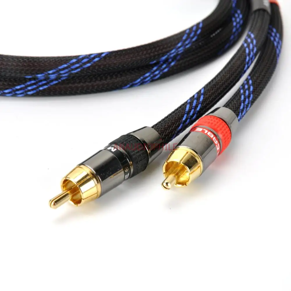 Para kabel Audio RCA HiFi gruby przewód profersional Interconnect 0.5m-5m dla przedwzmacniacza DAC