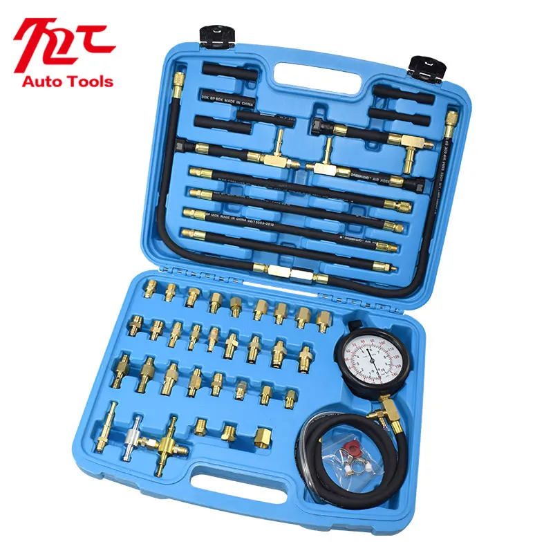 The New 46 PCS TU-443 Deluxe Manometer Fuel Pressure Gauge Engine Testing Kit Fuel Injection Pump Tester