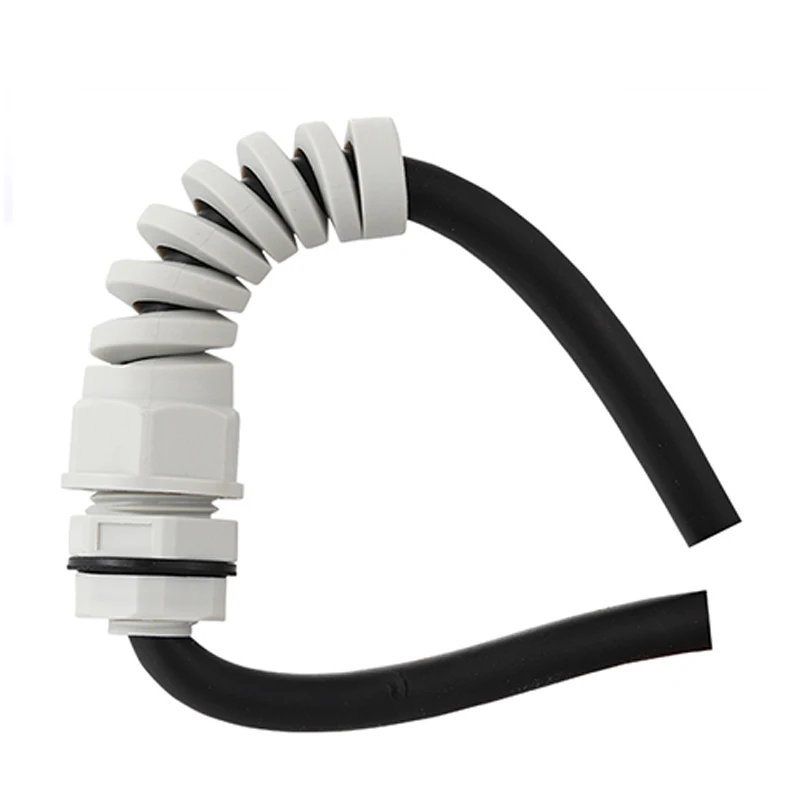 5PCS IP68กันน้ำ Anti-ดัดยาวสายซีลแขนขั้วต่อสกรูพลาสติกความเครียด Protector M12 PG7 / PG9 / PG11 3-6มม.
