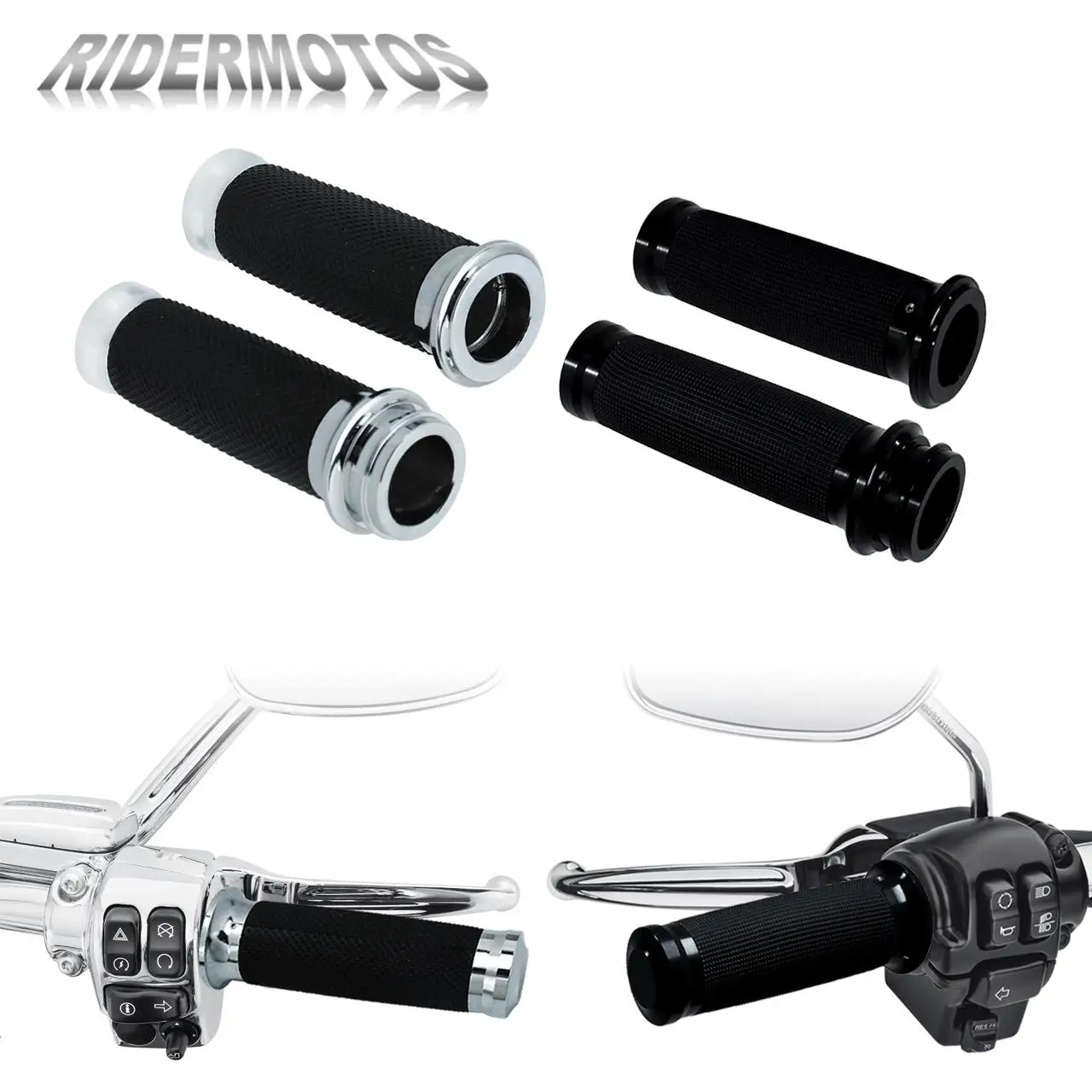 

Motorcycle 1"25mm Electronic Throttle Hand Grips For Harley Heritage Softail Classic FLSTC Touring Street Road Glide Road King