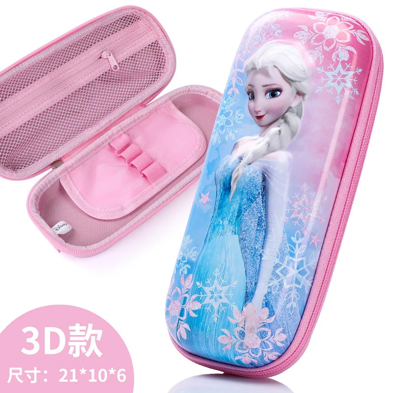 Imagem -06 - Disney Frozen Estudante Caixa de Papelaria Eva dos Desenhos Animados Criativo Bonito Bolsa Lápis 3d Grande Capacidade Presentes para Meninos e Meninas