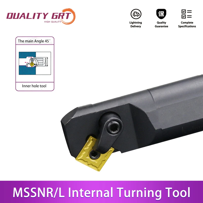 Q.Grt S20R-MSSNR12 S25S-MSSNR12 Internal Turning Tool Holder Carbide Inserts SNMG MSSNR/L CNC Lathe Cutting Tools