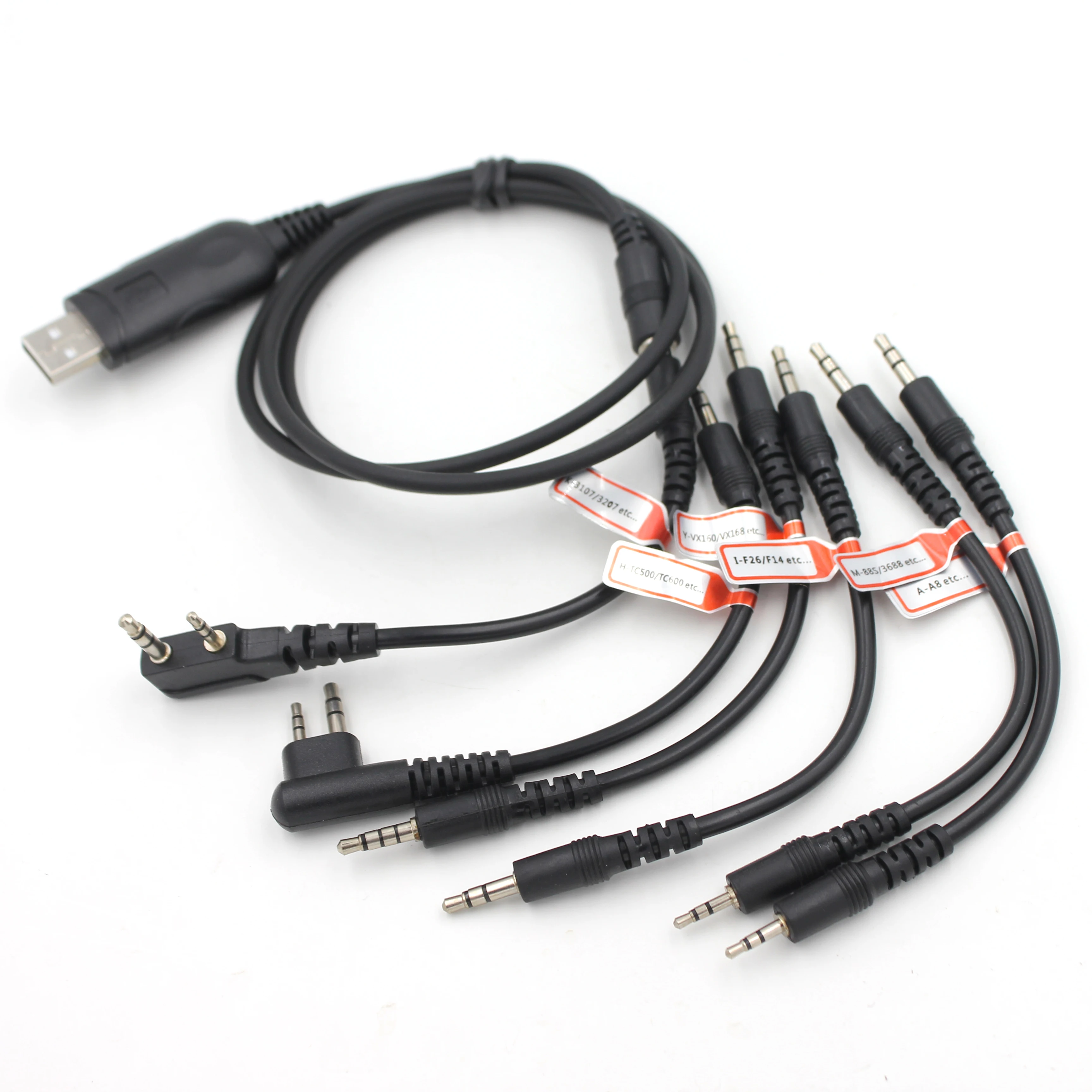 

6 IN 1 USB Programming Cable for HYT Walkie Talkie BaoFeng UV-5R Two Way Radio 6in1 Cable