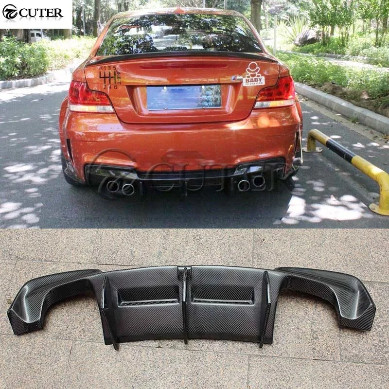 E82 1 Series 1m Coupe Carbon Fiber Rear Bumper Lip Diffuser for Bmw E82 1m Car Body Kit 07-14