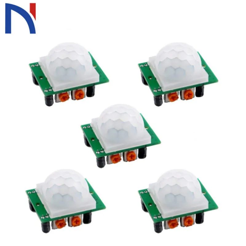 

5Pcs Motion Sensor Module SR501 HC-SR501 Blue Green Adjust IR Pyroelectric Infrared PIR Motion Sensor Module For Arduino DIY KIT