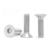 2/50pcs M1.6 M2 M2.5 M3 M4 M5 M6 M8 M10 DIN7991 304 Stainless Steel Hexagon Hex Socket Head Flat Countersunk Allen Bolt Screw
