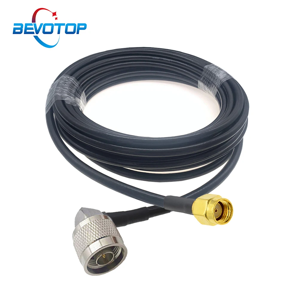 

RP-SMA Male to N Male Right Angle Plug Connector RG58 Cable 50 Ohm Pigtail Radio WIFI Antenna Extension Cord RF Jumper Adapter