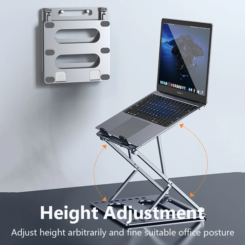 

Portable Laptop Stand Aluminium Foldable Support Base Laptop Holder For Macbook PC Computer Notebook Stand Table Standing Desk