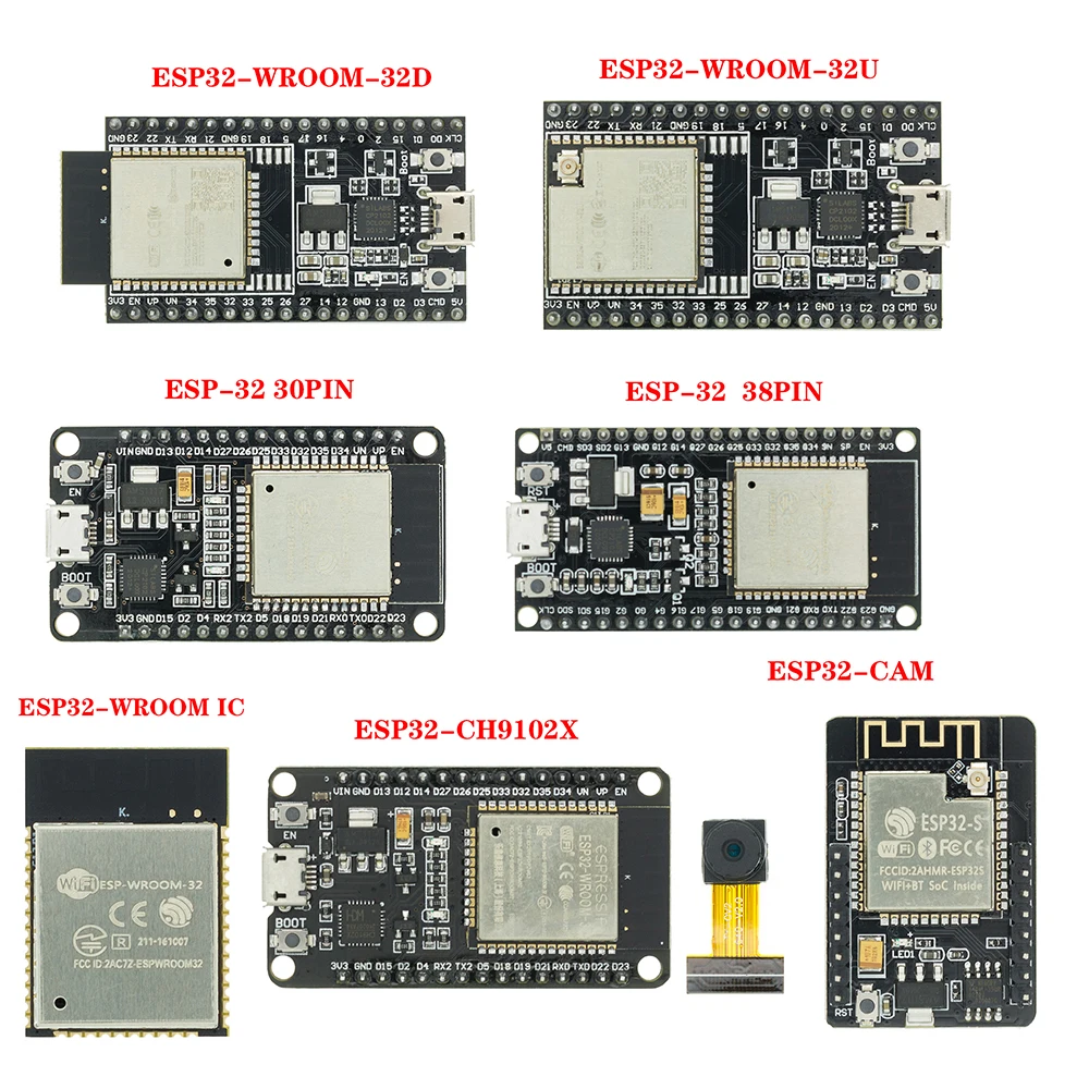 ESP32 ESP-32 Development Board ESP-WROOM-32 WiFi Bluetooth-compatible Dual Core CPU with Low Power Consumption MCU For Arduino