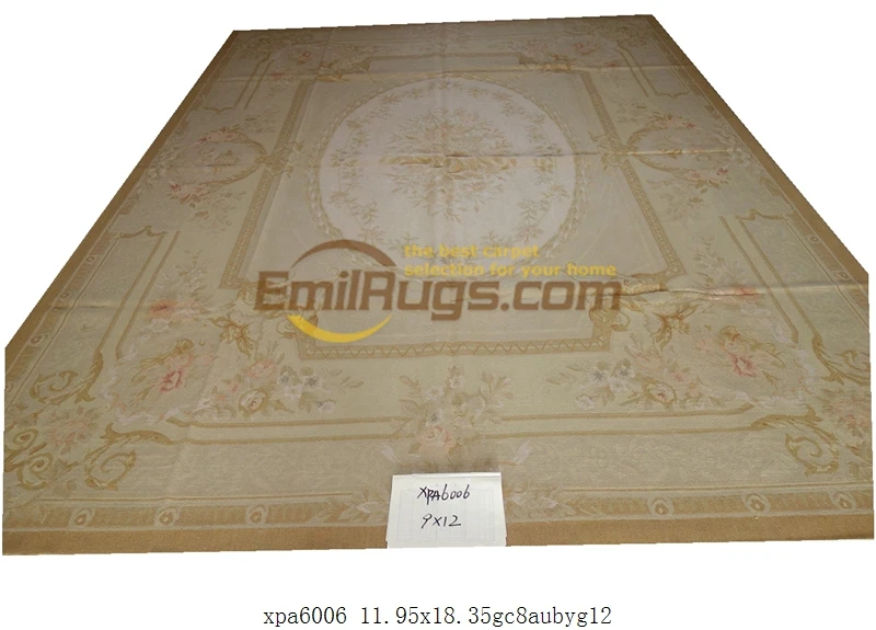 Handmade Vintage Carpets For Living Room Square Rug Aubusson Carpet Wool Knitting Carpets