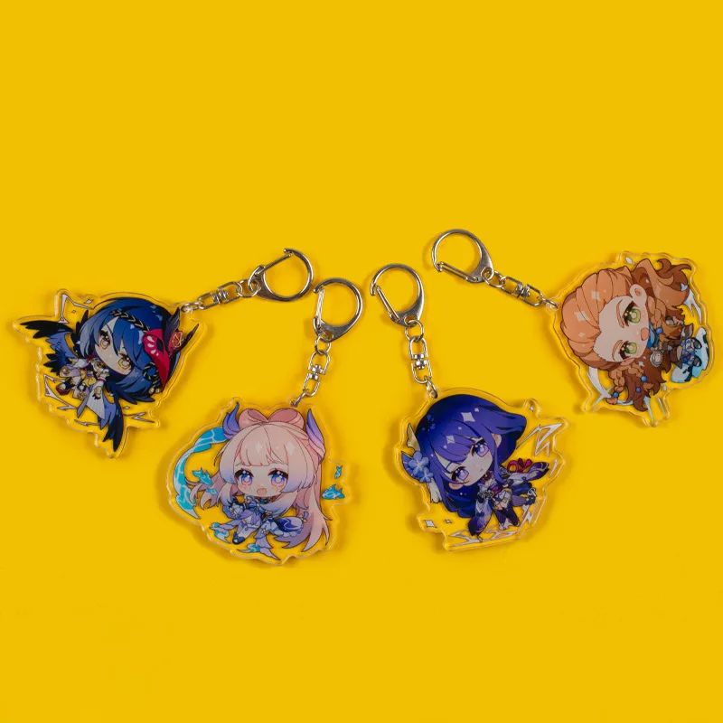 Game Impact Kujo Sara Aloy Sangonomiya Kokomi Raiden Shogun Key Chains Keychain Cosplay Acrylic Pendant Keyring