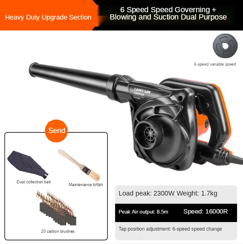 Electric Air Blower Handheld Leaf Blower Suction Computer Vacuum Cleaner Suck Dust Blow Home Car Air Blower Dust Removal