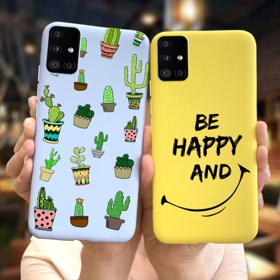 For Samsung Galaxy A51 Case Cute Couple Love Heart Slim TPU Phone Cover For Samsung M51 M40 M40S A 51 SM-A515F Soft Touch Fundas