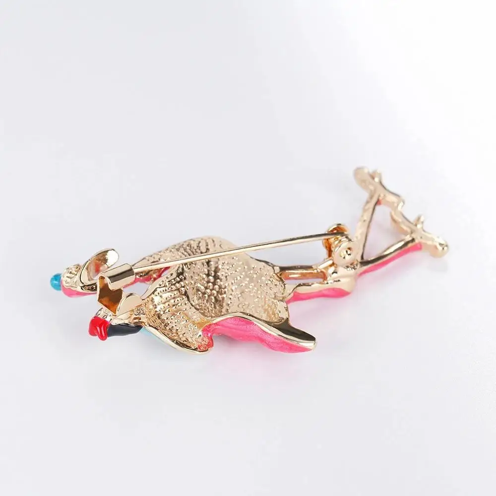 Fashion Flamingo With Girl Brooch Elegant Series For Women Brooches Animal