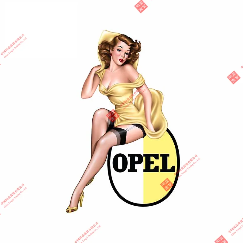 

Cartoon Opel Pin Up Girl Car Stickers and Decals Waterproof Trunk Bumper Scratch-Proof Sexy Decor Wrap Racing Helmet Stickers