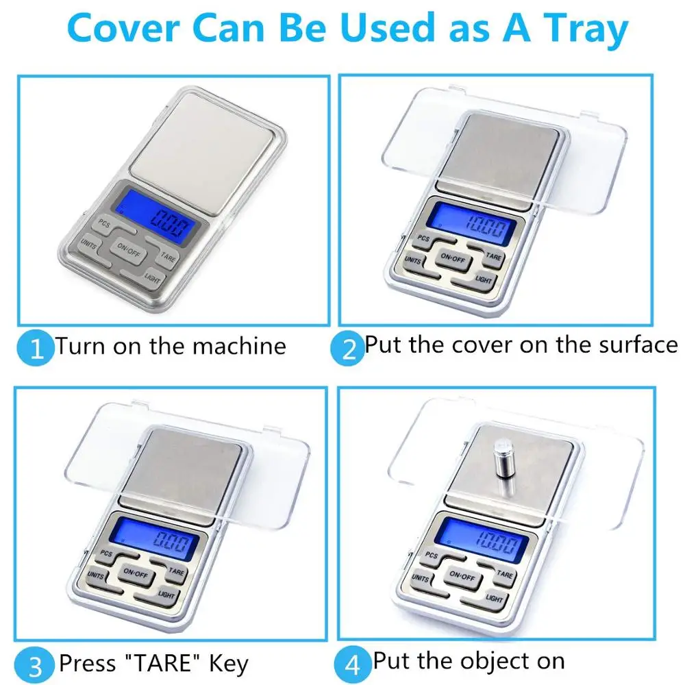 Mini Scale 500g/300g/200g/100g X 0.01g /0.1g Accuracy Electronic Digital Precision Jewelry Scales Pocket Scale Balance for gold