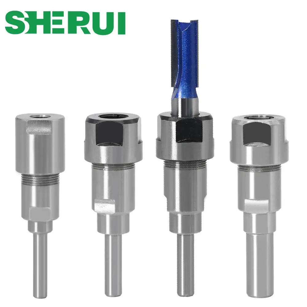 Router Bit Extensão Rod Pinça Máquina de Gravura Fresa de Extensão para Madeira in mm 12 mm in mm Shank 1pc