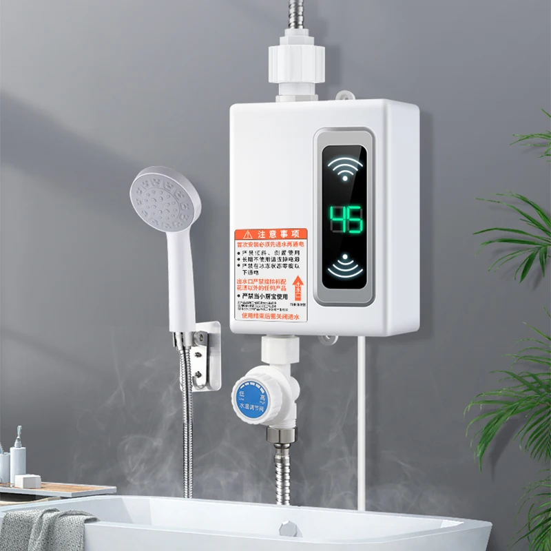 Instant Electric Water Heater 3400W Small Household Mini Water Heater 220V Fast Hot Bath Constant Temperature Rental Room Toilet