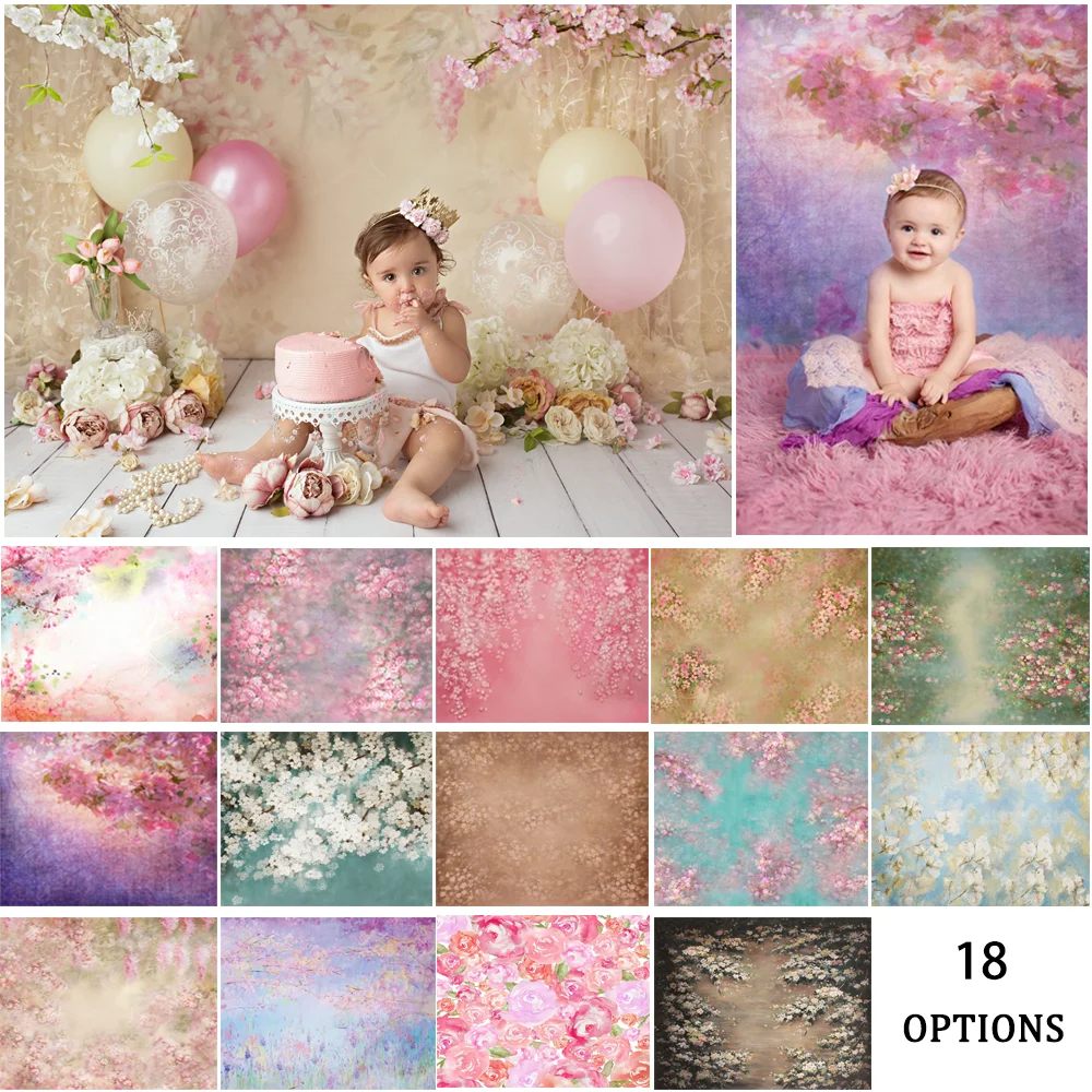 Mocsicka Vintage Flower Photography Backdrop Newborn Baby Children Maternity Artistic Portrait Background Photo Studio Prop