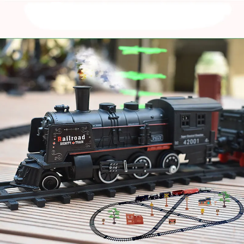 Train Electrique Enfant Imitation de Train à Vapeur Jouets de Train Electrique Enfant Imitation de Train à Vapeur Jouets de