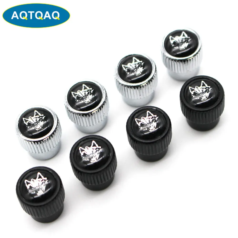 

4 Pcs/Set Zinc Alloy Wolf Style Tire Valve Stem Cap Tire Wheel Stem Air Valve Caps for Auto Cars