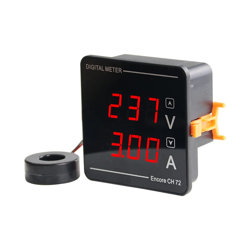 Digital Display Voltage And Current Dual Display Meter AC50-500V 1-120A 72*72*32mm High Precision Digital Instrument