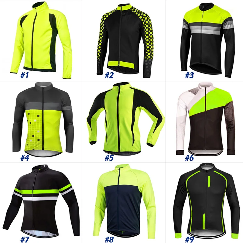 

Long Cycling Jersey, MTB Bicycle Shirt, Bike Quick-Dry Cycle Clothes, Road Sports, Motocross, Mountain Jacket Top, Green, Yellow