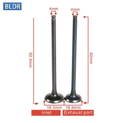 for Kawasaki ZXR250 ZR250 Balius ZXR ZR 250 18.5x82.4x4mm 16.6x82mm Motorcycle Inlet Outlet Intake Valve Exhaust Valve Stem Kit